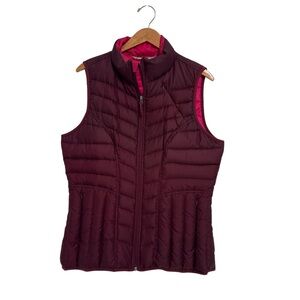Athleta Burgundy Puffer Vest